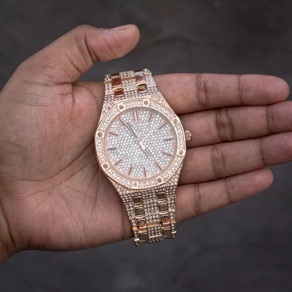 Iced Out Big Face Presidential Mens Hip Hop Watch - Picture 5 of 5